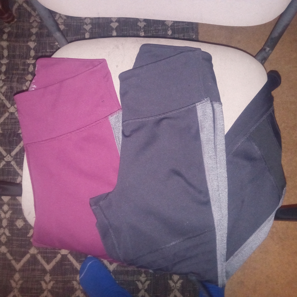 Kids' Black and Purple Leggings